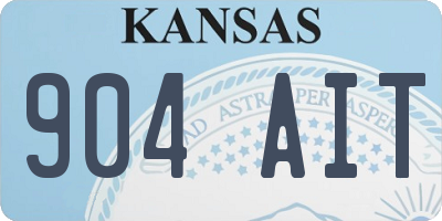 KS license plate 904AIT