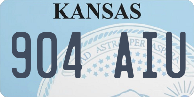 KS license plate 904AIU
