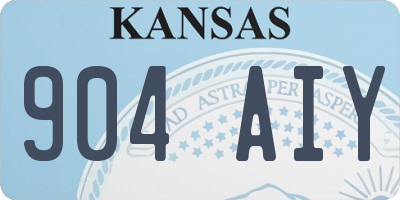 KS license plate 904AIY