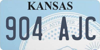KS license plate 904AJC