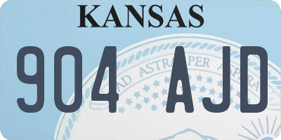 KS license plate 904AJD