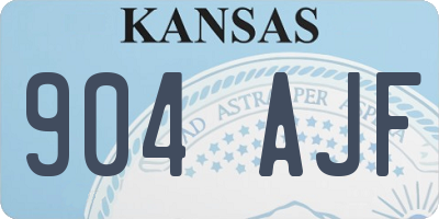 KS license plate 904AJF