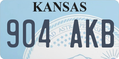 KS license plate 904AKB