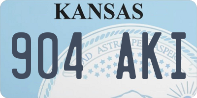 KS license plate 904AKI