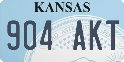 KS license plate 904AKT