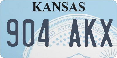KS license plate 904AKX