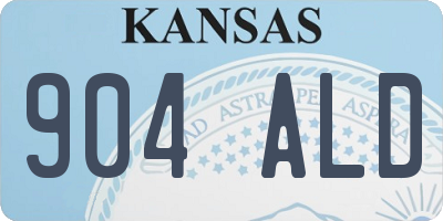 KS license plate 904ALD
