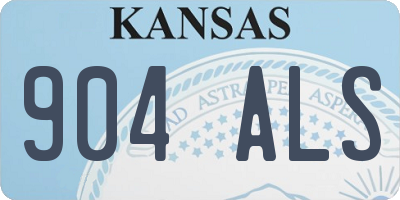 KS license plate 904ALS
