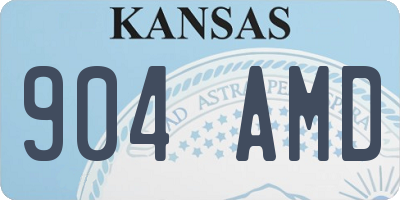 KS license plate 904AMD