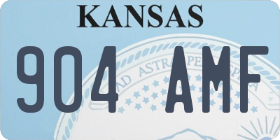 KS license plate 904AMF
