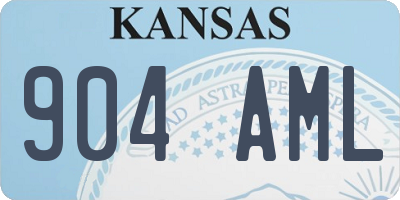 KS license plate 904AML