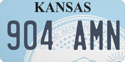 KS license plate 904AMN