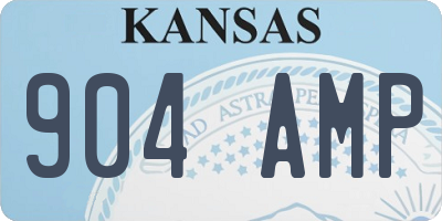 KS license plate 904AMP