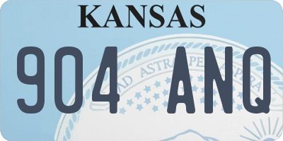KS license plate 904ANQ