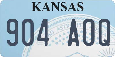 KS license plate 904AOQ