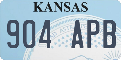 KS license plate 904APB
