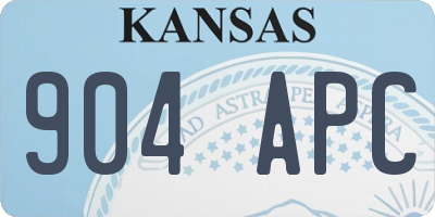 KS license plate 904APC