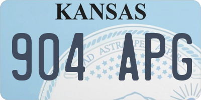 KS license plate 904APG