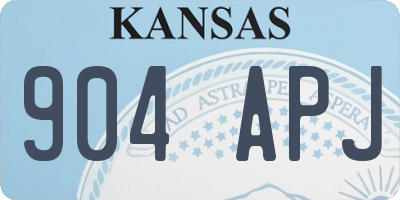 KS license plate 904APJ