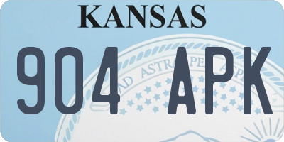 KS license plate 904APK