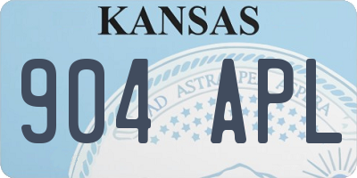 KS license plate 904APL