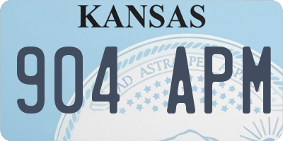 KS license plate 904APM