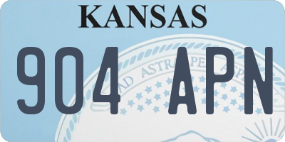 KS license plate 904APN