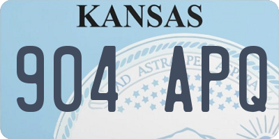 KS license plate 904APQ