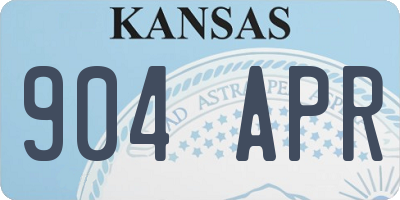 KS license plate 904APR