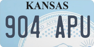 KS license plate 904APU