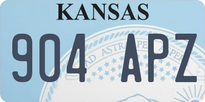 KS license plate 904APZ