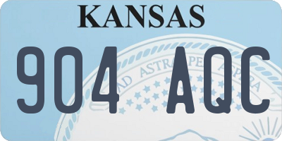 KS license plate 904AQC