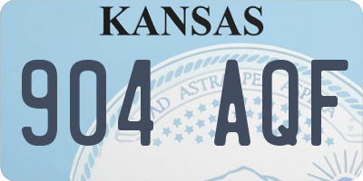 KS license plate 904AQF