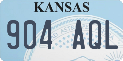 KS license plate 904AQL