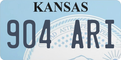 KS license plate 904ARI