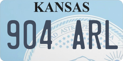KS license plate 904ARL