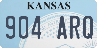 KS license plate 904ARQ
