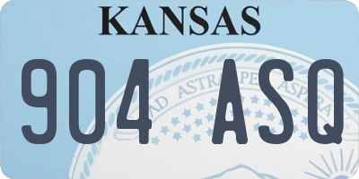 KS license plate 904ASQ