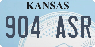 KS license plate 904ASR