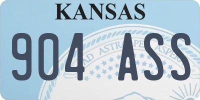 KS license plate 904ASS