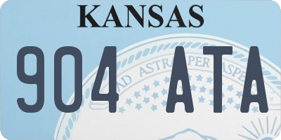 KS license plate 904ATA