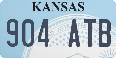 KS license plate 904ATB