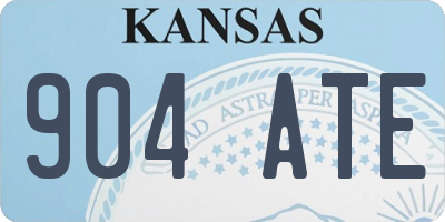 KS license plate 904ATE