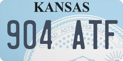 KS license plate 904ATF