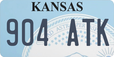 KS license plate 904ATK
