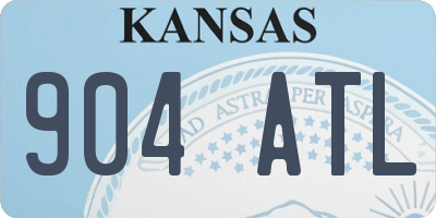 KS license plate 904ATL
