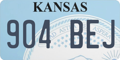 KS license plate 904BEJ