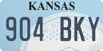 KS license plate 904BKY