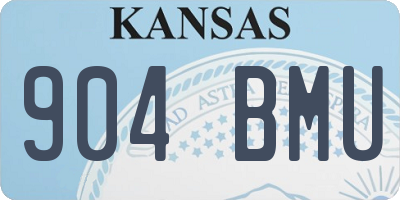 KS license plate 904BMU