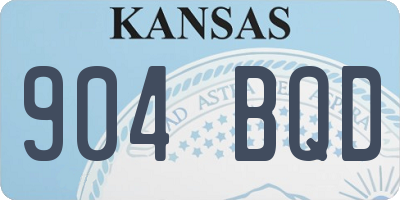 KS license plate 904BQD